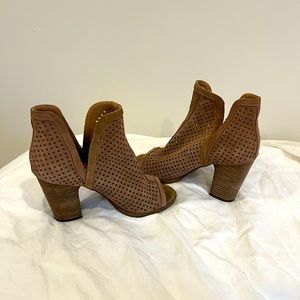 Suede heeled booties